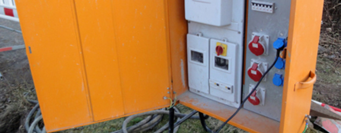 Baustrom bei Elektroprojekt Ertl in Schwandorf